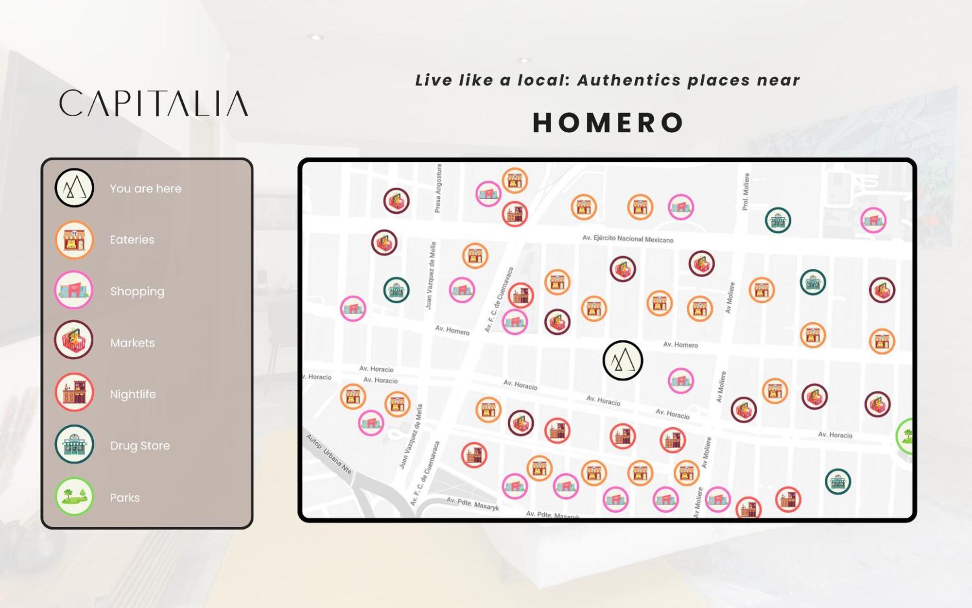 Capitalia - Luxury Apartments - Homero 墨西哥城 外观 照片